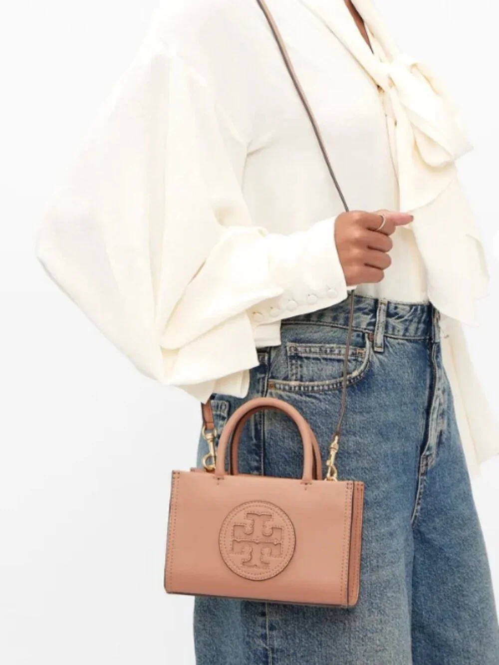 Tory Burch Mini Ella Eco Tote Wickerwork